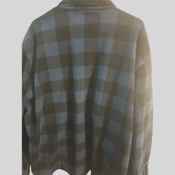 Wrangler  Shirt men's Sz 2xl Blue Plaid Checker Button up‎ long sleeve flannel - Picture 2 of 6